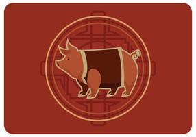 Chinese Pig New Year Vector