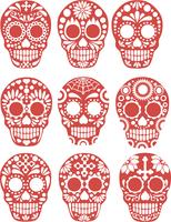 calavera de azúcar mexicana vector