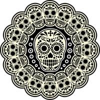 calavera de azúcar mexicana vector