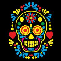 calavera de azúcar mexicana vector