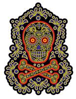 calavera de azúcar mexicana vector