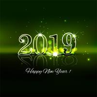 2019 Happy New Year background creative design vector