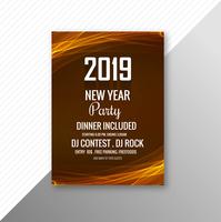 Beautiful 2019 flyer celebration party template design vector