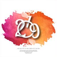 2019 Happy New Year background creative design vector