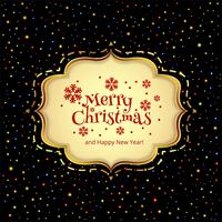 Beautiful merry christmas celebration card background vector