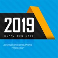 Celebration 2019 colorful happy new year background vector