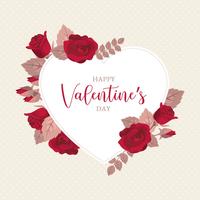 Valentines day frame vector