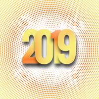 2019 Happy New Year background creative design vector