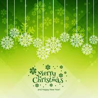 Beautiful merry christmas celebration card background vector