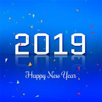 2019 Happy New Year background creative design vector