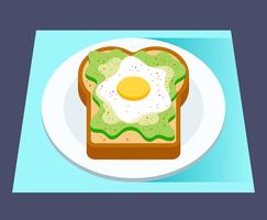 Avocado Toast Illustration vector