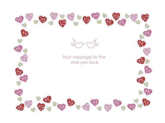 Rectangular frame for Valentine’s Day, etc.