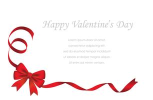 Valentine’s Day/bridal card template with text space. vector