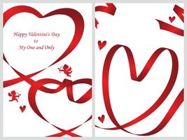 Conjunto de dos plantillas de tarjetas de San Valentín. vector