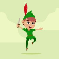 Boy in fantasy character costume vector