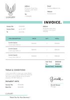 Business Invoice Template Design vector