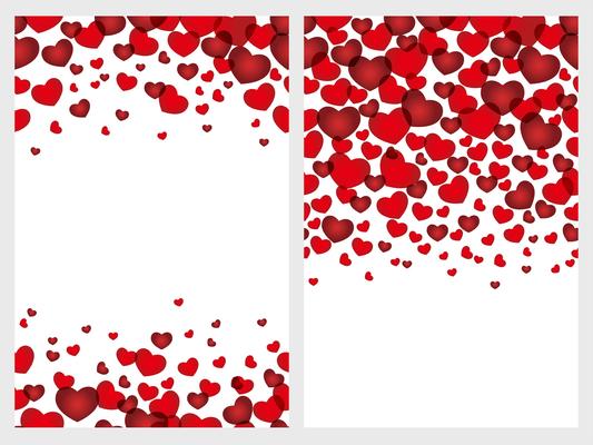 Set of two Valentine’s Day seamless background.