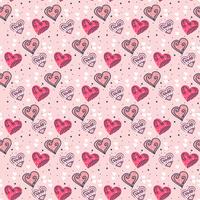Valentine Hearts Vector Pattern