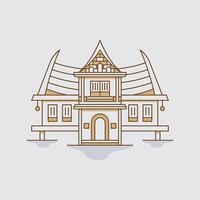 Casa tradicional de bangkok vector