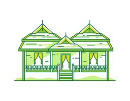 Thailand Traditional House vector