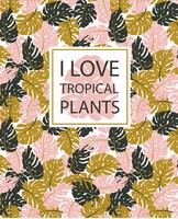 Fondo de plantas tropicales vector