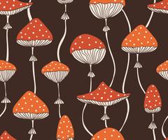 Mushroom Seamless Pattern vector