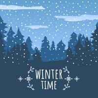 Winter Time Vector Background