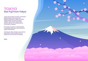 See Fuji From Tokyo Vector