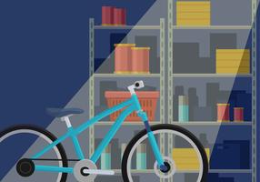 Bicycle in Garage Storage vector