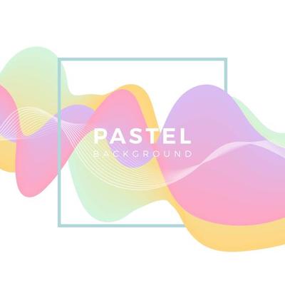 Flat Abstract Wave Pastel Vector Background