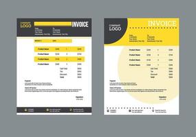 Minimal Business Invoice Template vector