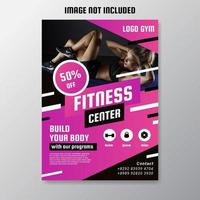 Fitness Center Flyer Vector