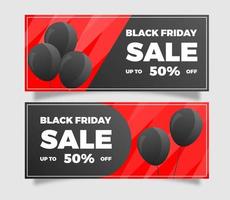 Flat Black Friday Sale Banner  vector