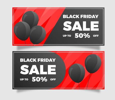 Flat Black Friday Sale Banner 