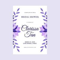 Bridal Shower Invitation Vector Template