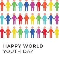 Colorful People Celebrating Youth Day vector