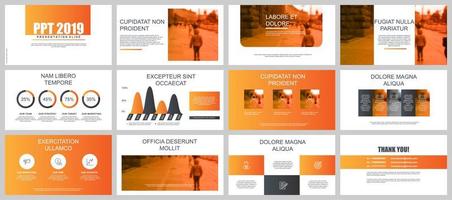 Orange Business Presentation Slides vector