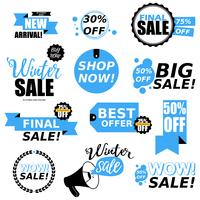 Sale stickers collection vector