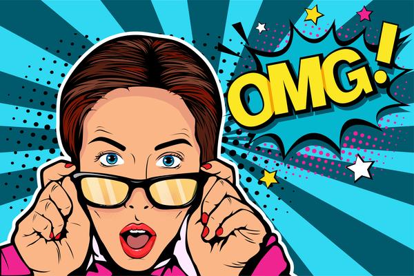 Sexy Surprised Pop Art Face