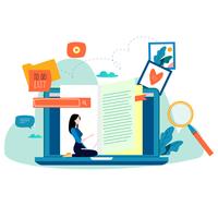 Education, online training courses vector