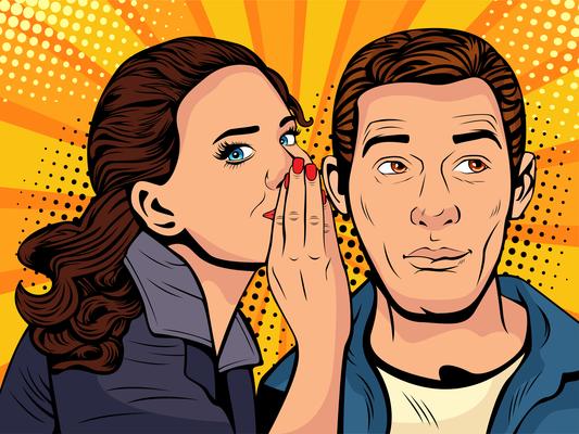 Gossip and Rumors Pop Art Style
