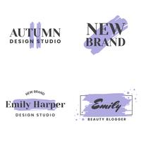 Feminine Vintage Retro Vector Logo