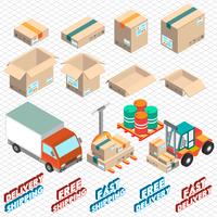 illustration of info graphic delivery icon concept vector