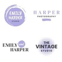 Feminine Vintage Retro Vector Logo