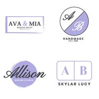 Feminine Vintage Retro Vector Logo