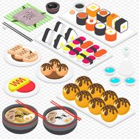 Ilustración del concepto de información gráfica comida japonesa vector