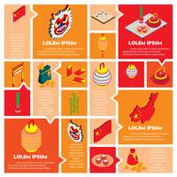 illustration of info graphic chinese object icons set concept vector
