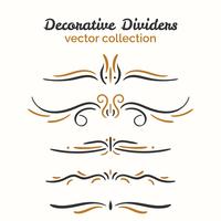 Ornamental decorative element set vector