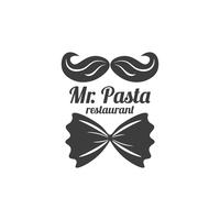 Etiqueta del restaurante. Logotipo del Servicio de Alimentación. vector