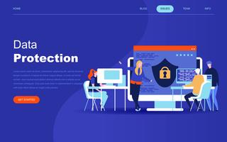 Modern flat design concept of Data Protection vector